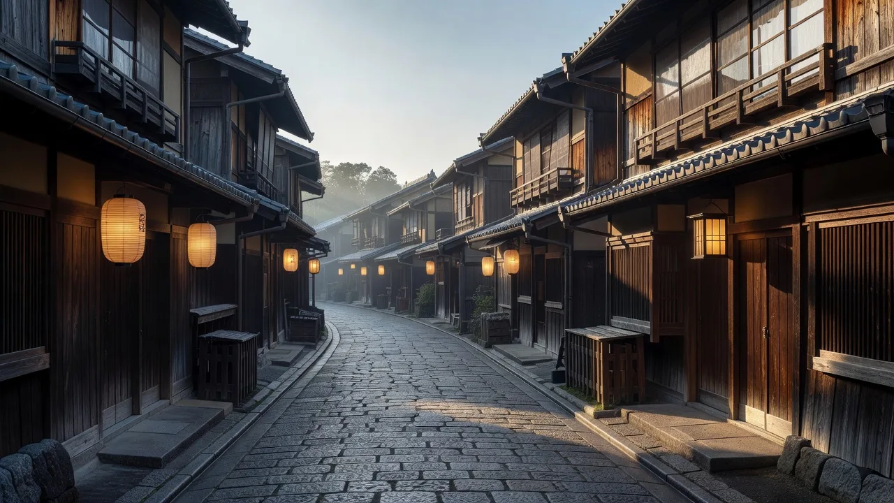 夕方の路地